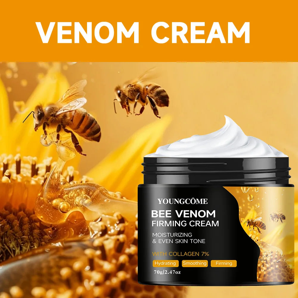 Premium Bee Venom Face and Neck Cream, Collagen Boosting Skin Firming and Lifting, Natural Hydrating Moisturizer, Non-Greasy Gentle Care Improvement