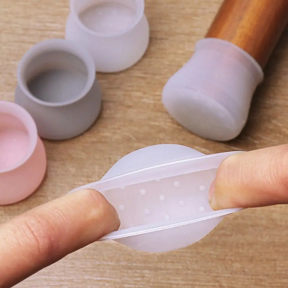 Universal Silicone Chair Leg Protectors: Anti-Slip, Noise-Reducing, and Scratch-Resistant Floor Protectors for Chairs & Stools