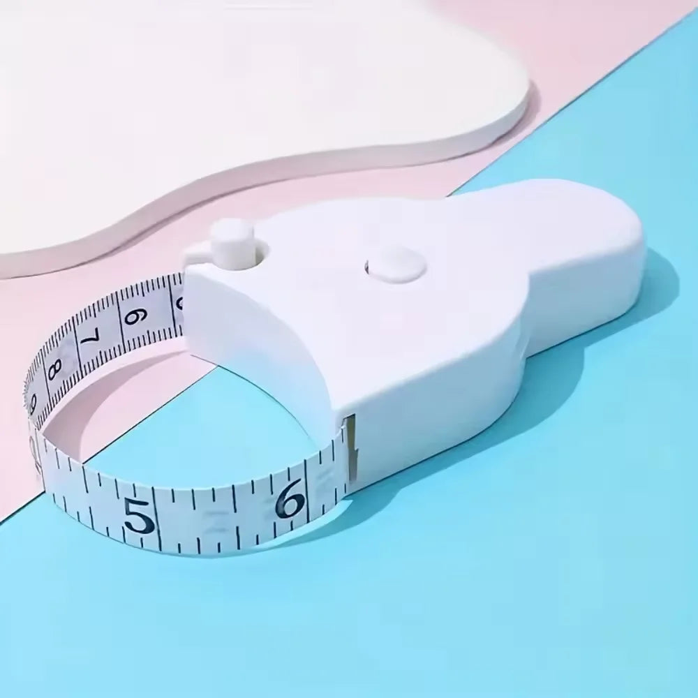 Automatic Telescopic Body Measuring Tape, Sewing Ruler, Centimeter Tape for Body Measurement, White