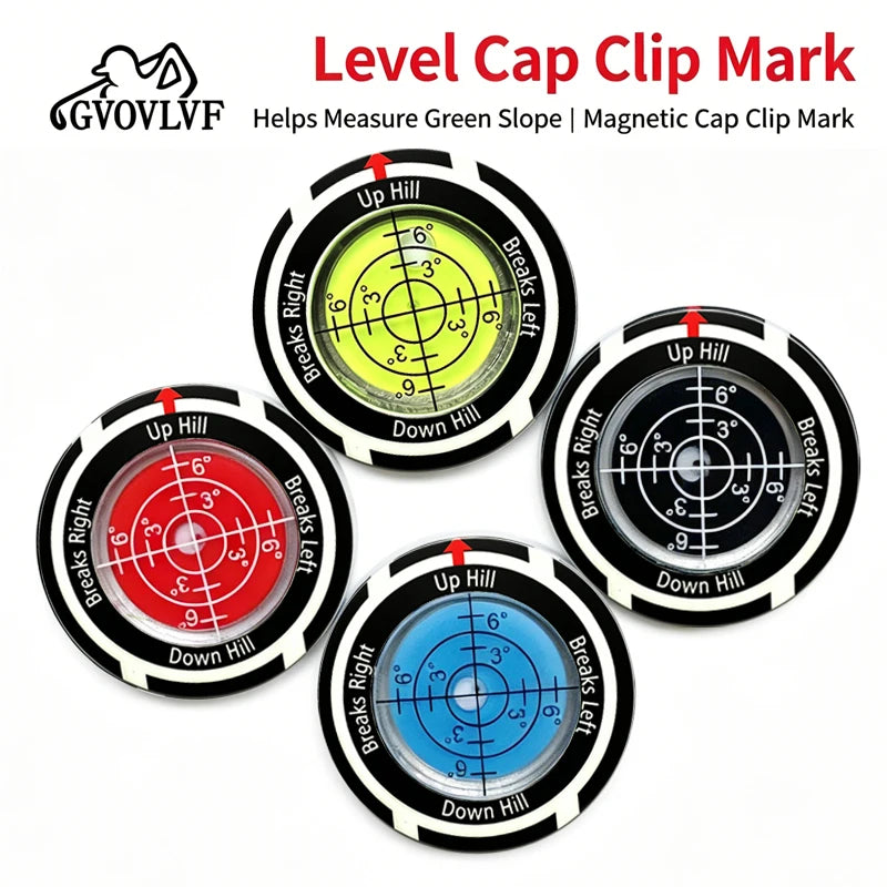 Golf Level Used For Slope Measurement Height Measurement Circular 39mm Cap Clamp Ball Position Marker Golf Player Gift