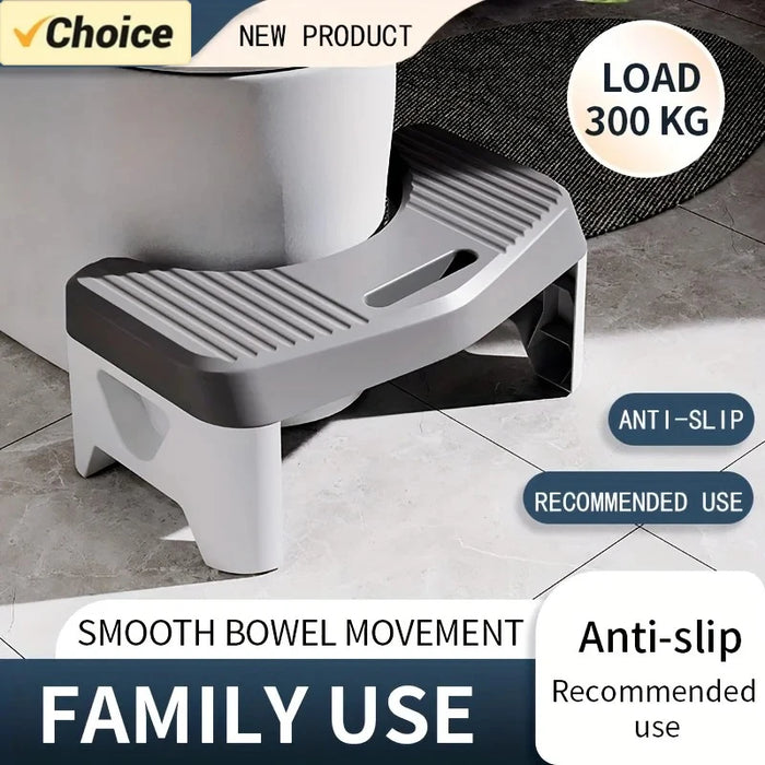 1Pc Toilet Stool for Bathroom, Comfortable Toilet Stool for Adults, Kids, and Pregnant Women, Squatting Aid Footstool, Anti-Slip and Thickened