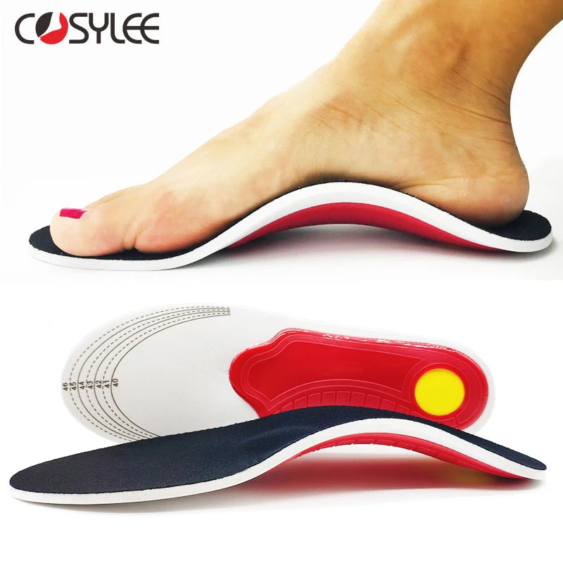 Orthotic Insole Arch Support Flatfoot Orthopedic Insoles for Foot Pressure Relief with Air Cushion Damping Padding